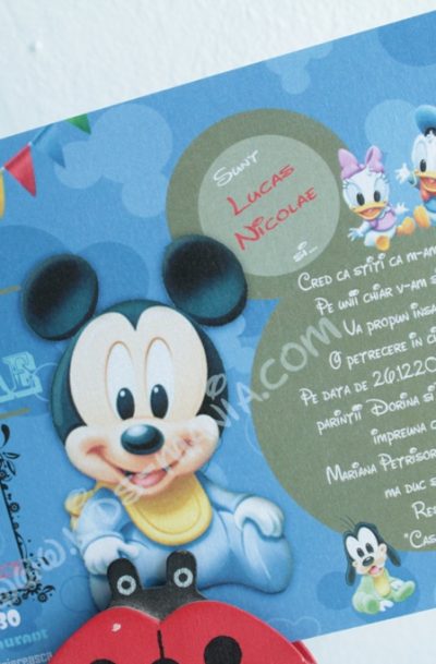 Invitatii petreceri copii cu personaje Disney