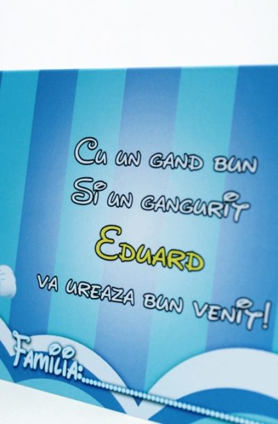 Plic de bani pentru botez albastru cu Mickey Mouse