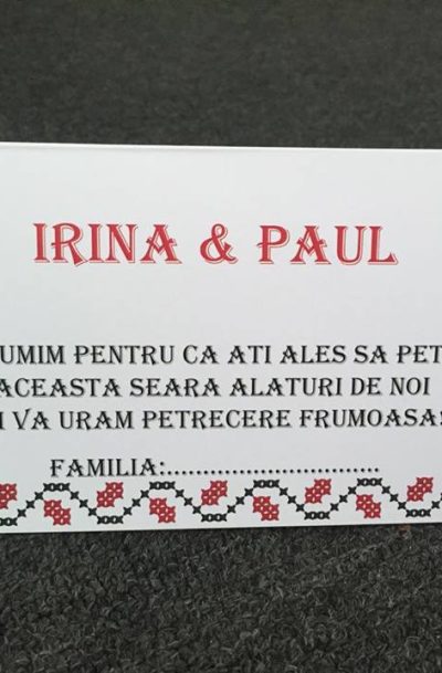 Plic de bani nunta model traditional romanesc