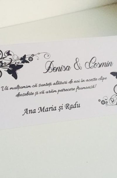 Plic de bani pentru nunta Black and White