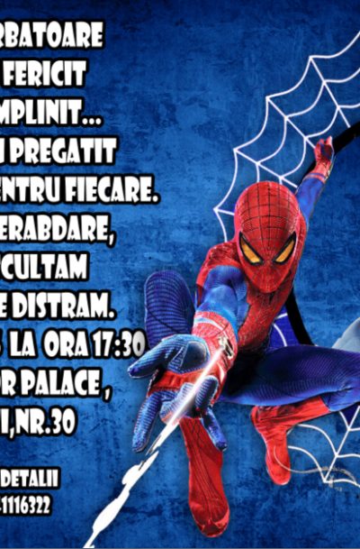 Invitatii petreceri copii cu Spiderman
