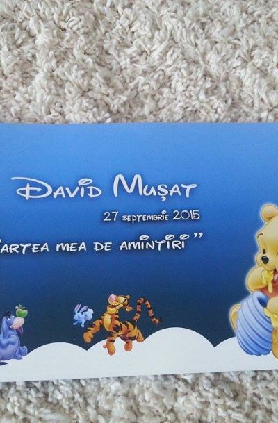 Carte pentru amintiri la botez cu Winnie the Pooh