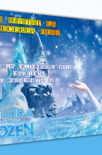 Invitatie petreceri copii cu Elsa model Kira