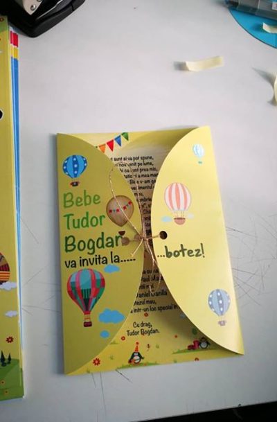 invitatii botez baloane aer cald