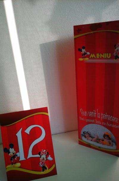 Meniuri si numere de masa cu Mickey Mouse