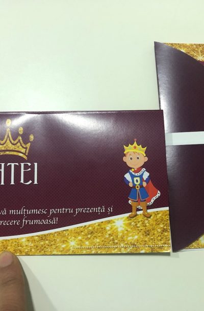 Set invitatii si plic de bani cu Micul Print