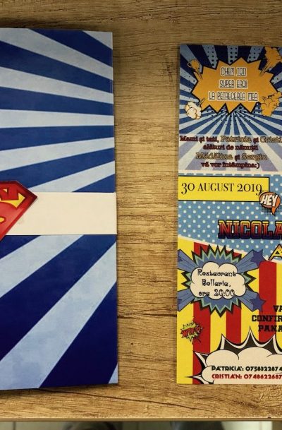 invitatie de botez cu superman