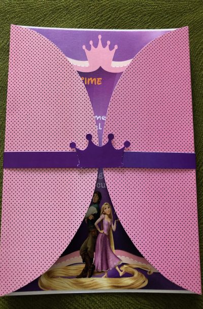 Invitatie petreceri copii cu Rapunzel
