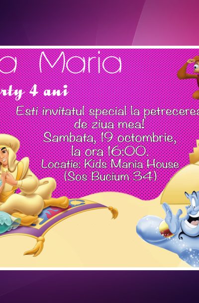 invitatie petreceri copii aladin