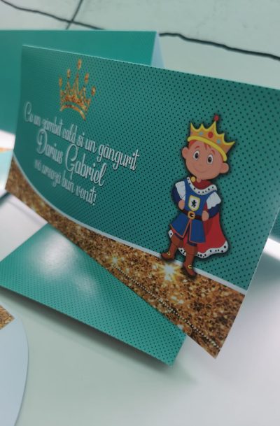 Plic de bani botez Micul Print, turqoise, cod produs pb12