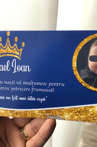 Plic de bani botez Micul Print albastru, cod produs pb13