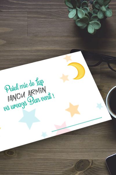 Plic de bani botez cu Lupi, cod produs pbbl01