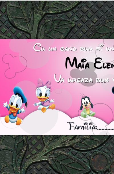 Plic de bani botez cu Baby Minnie Mouse, cod produs pbbmm19