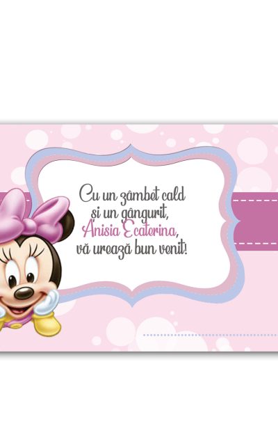 Plic de bani Minnie botez, cod produs pbmm0002